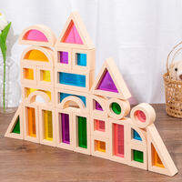 Siyoo | Translucent Large Piece Sensory Rainbow Early Education Toys