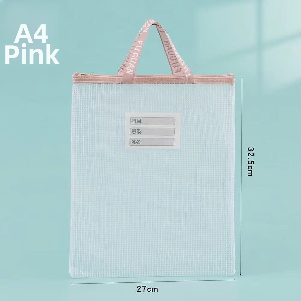 Thickened A2 Handheld Transparent Waterproof Large Capacity A3 Tutoring Bag Art Drawing Storage Student Test Paper Storage Bag