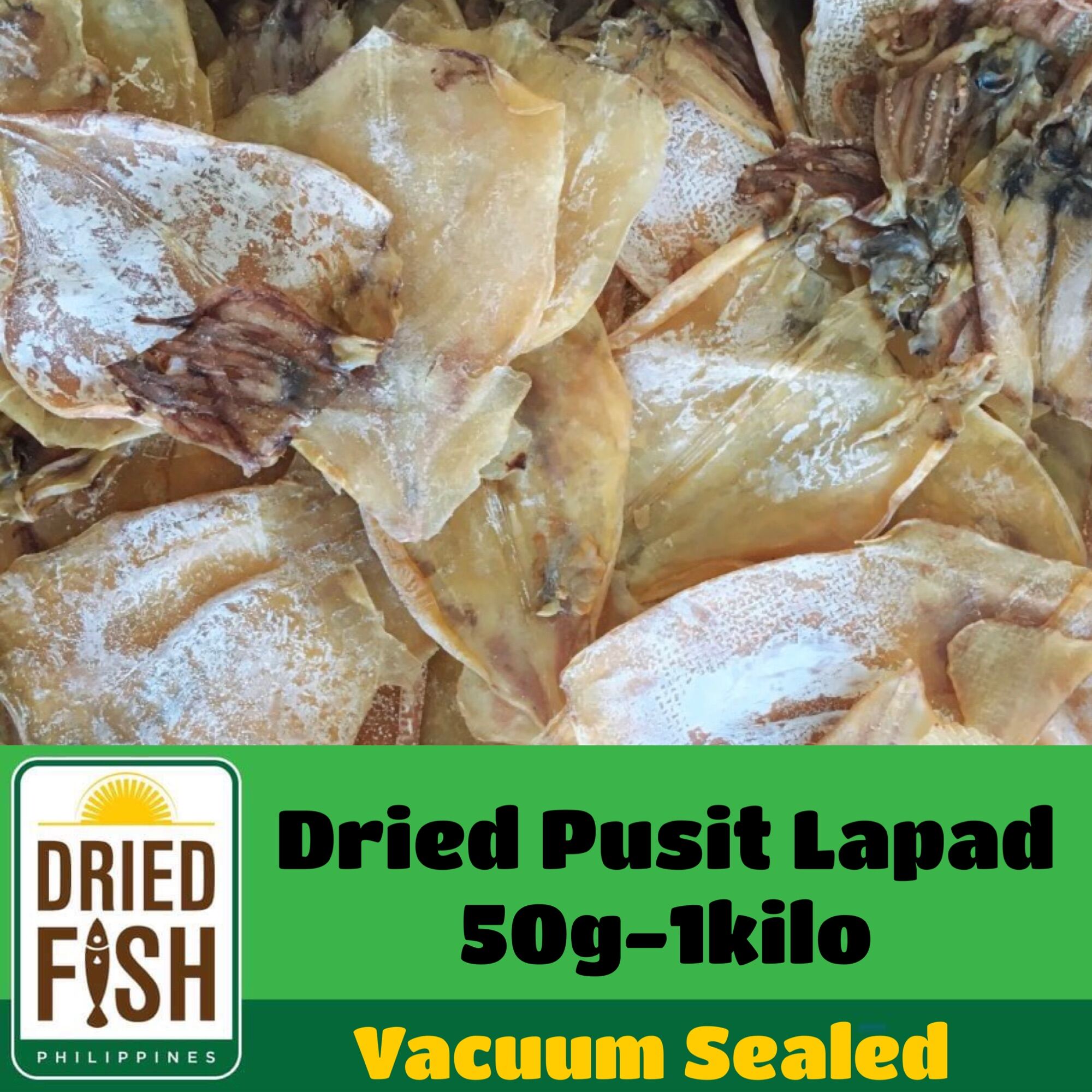 DFP Dried Pusit Lapad 50g,100g, 250g, 500g and 1kilo VACUUM SEALED ...