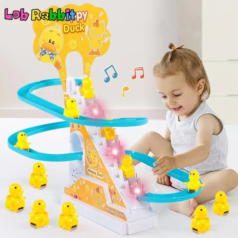 Baby Toys Electric Duck Track Slide Toys Boys Girls Electric