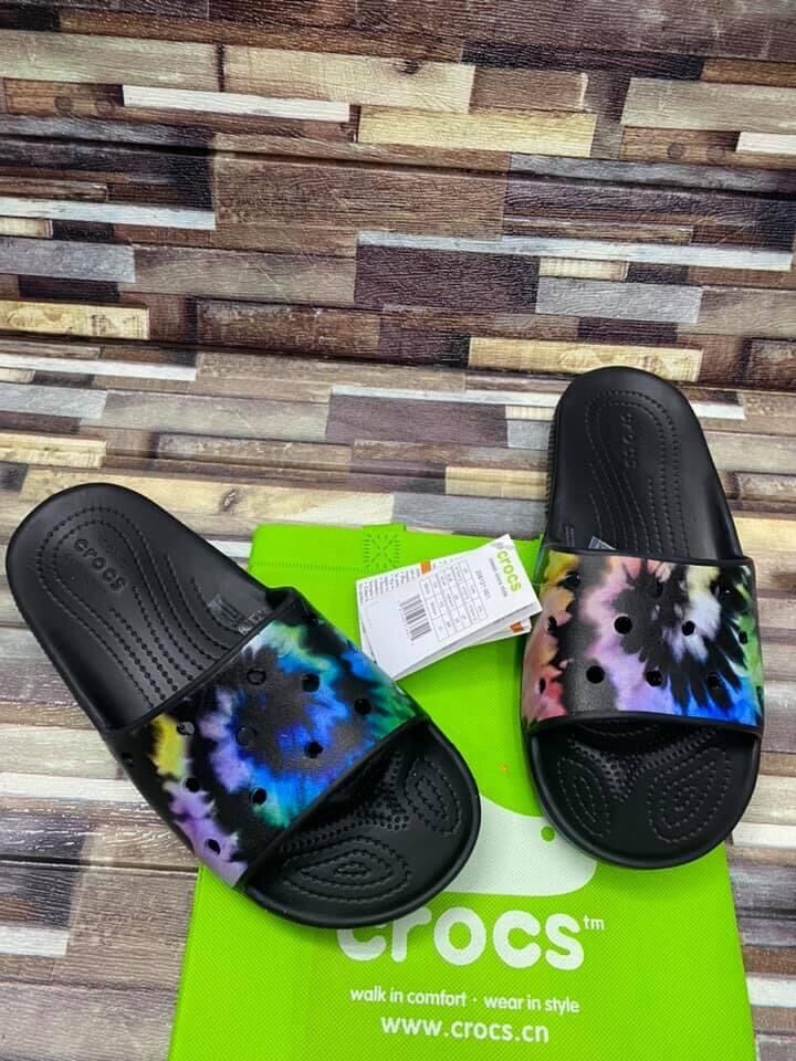 Mania Slide Crocs Womens Tie Dye Slides Crocs Tie Dye Slides
