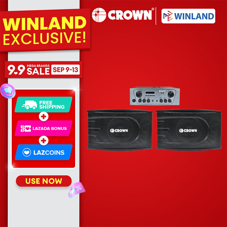 CROWN by Winland 2-Way Baffles with 2000W Amplifier