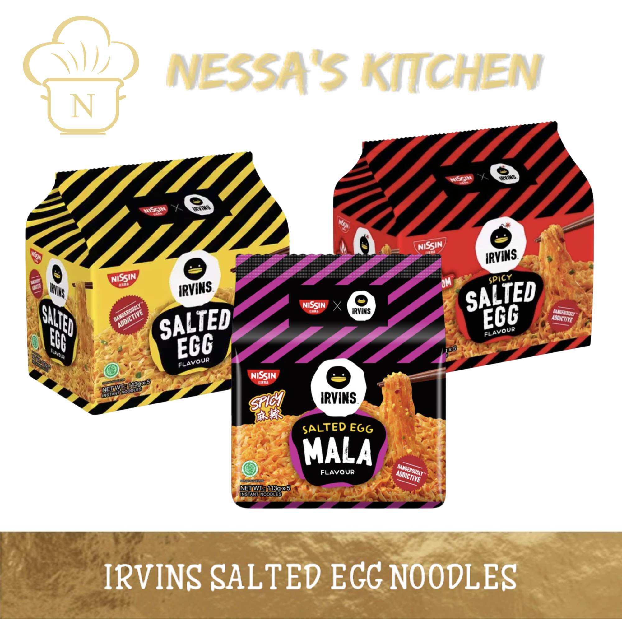 Nissan Irvins Salted Egg Instant Noodles Original and Spicy