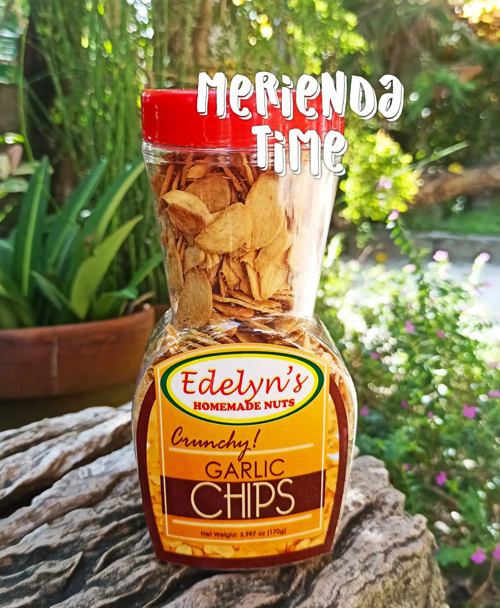 GARLIC CHIPS - Edelyn's Garlic Chips 170g Bottle