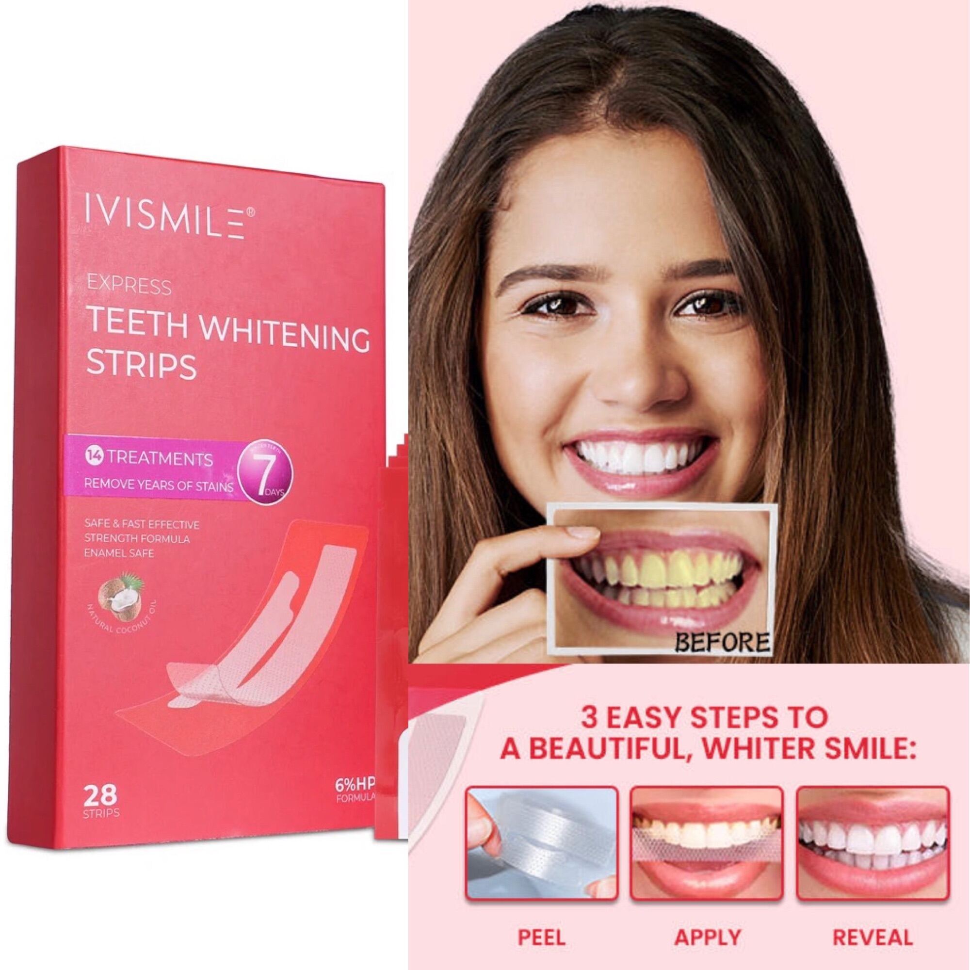 IVISMILE Express Teeth Whitening Strips (28 Strips) | Lazada PH