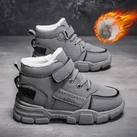 Sonkpuel | Winter Snow Boots For Children 2024 Trend Fashion Plush Cotton Shoes Thick Warm Teenager Faux Fur Boots For Kids