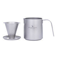 Boundless Voyage Titanium Pour-over Coffee Cup with Detachable Filter Camping Coffee Maker Slow Drip Paperless Coffee Filter Set