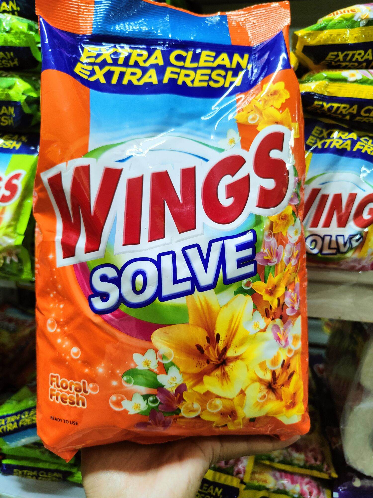 Wings Solve Floral Fresh Laundry Detergent Powder 1.1 Lazada PH