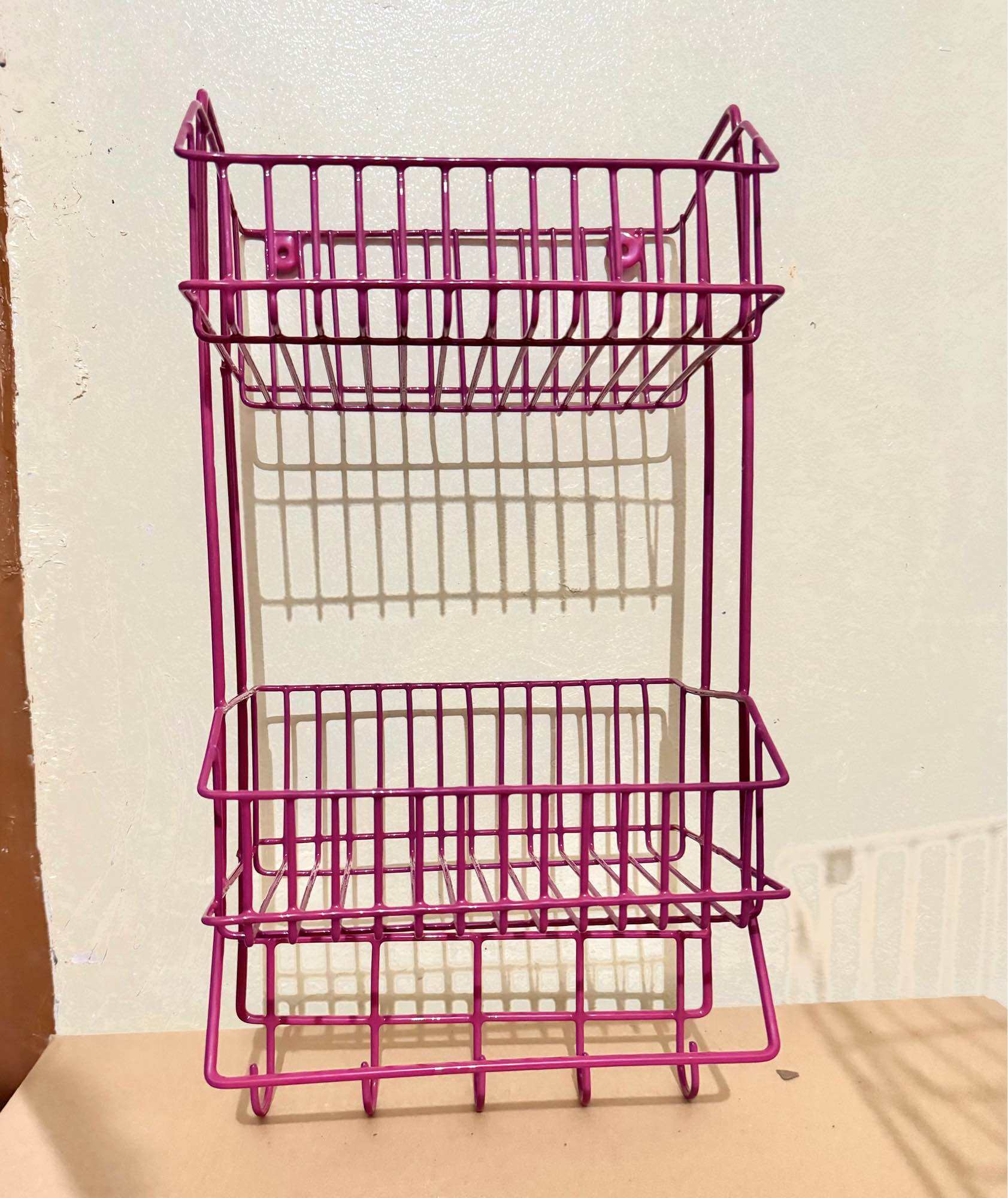 (Small) 2Layer Kitchen Utility Rack Wiremesh Basket 2Tier Bathroom