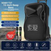 soaiy | High Power Portable Bluetooth Speaker With Trolley for Outdoor Dancing