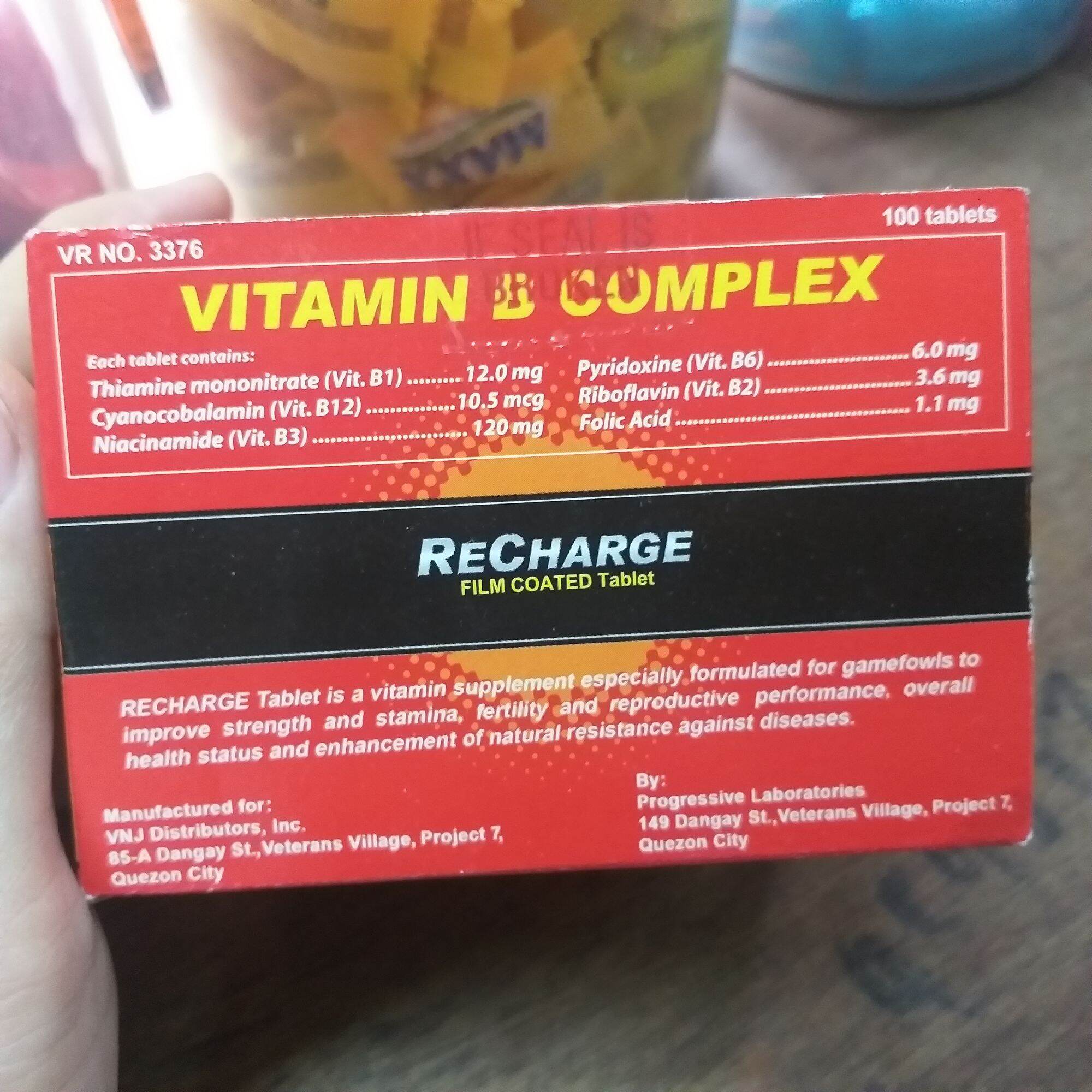 RECHARGE VITAMIN B COMPLEX (100 TABLETS) Lazada PH