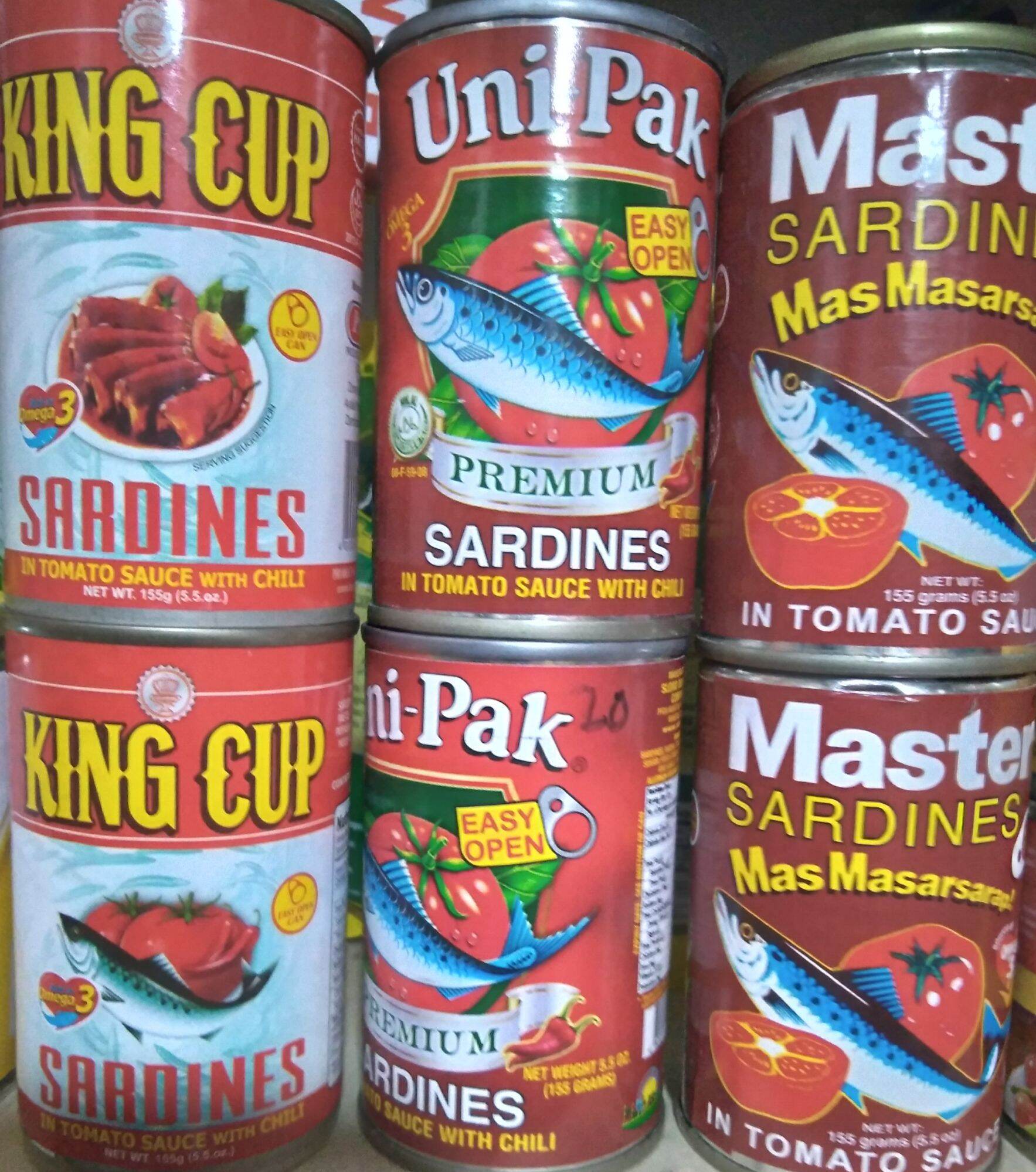 King cup,unipak, Master, Young Tows sardines( 4 can pcs) Lazada PH