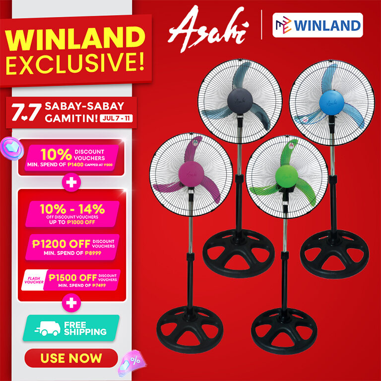 ASAHI Winland Power Fan Electric Fan 16" with Safety Protection