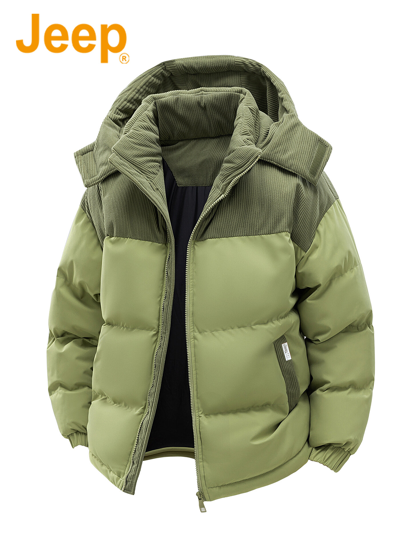 Jeep | Thickened Warm Windproof Loose Hooded Men's Cotton Coat - Brand Jeep Presyo 3,748 Piso*Libreng Shipping