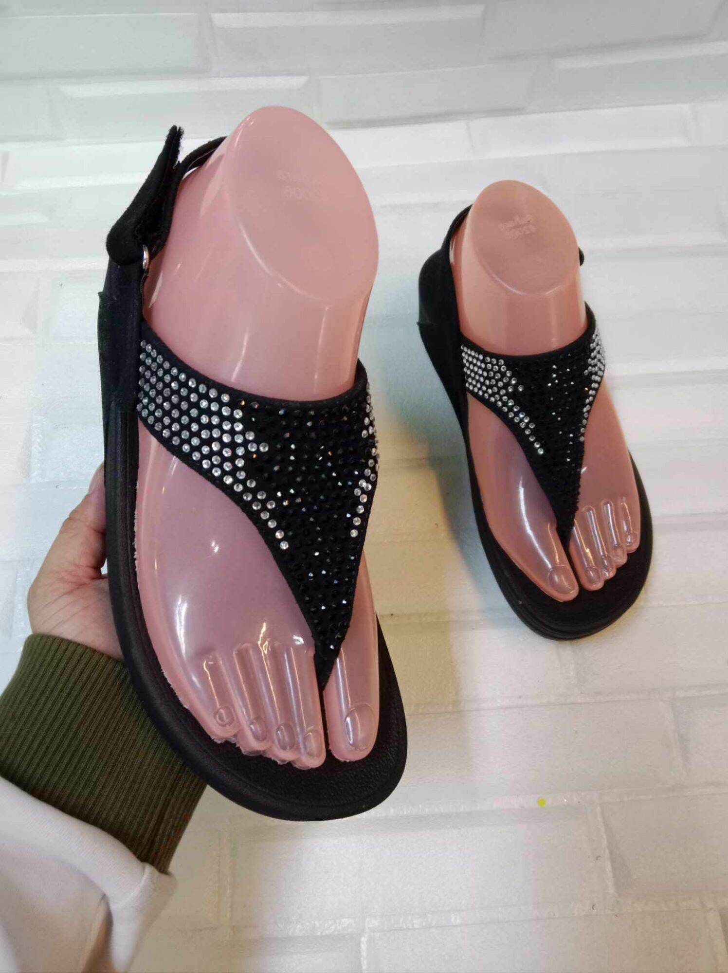 beads backstrap fitflop sandals for women with box and hanger