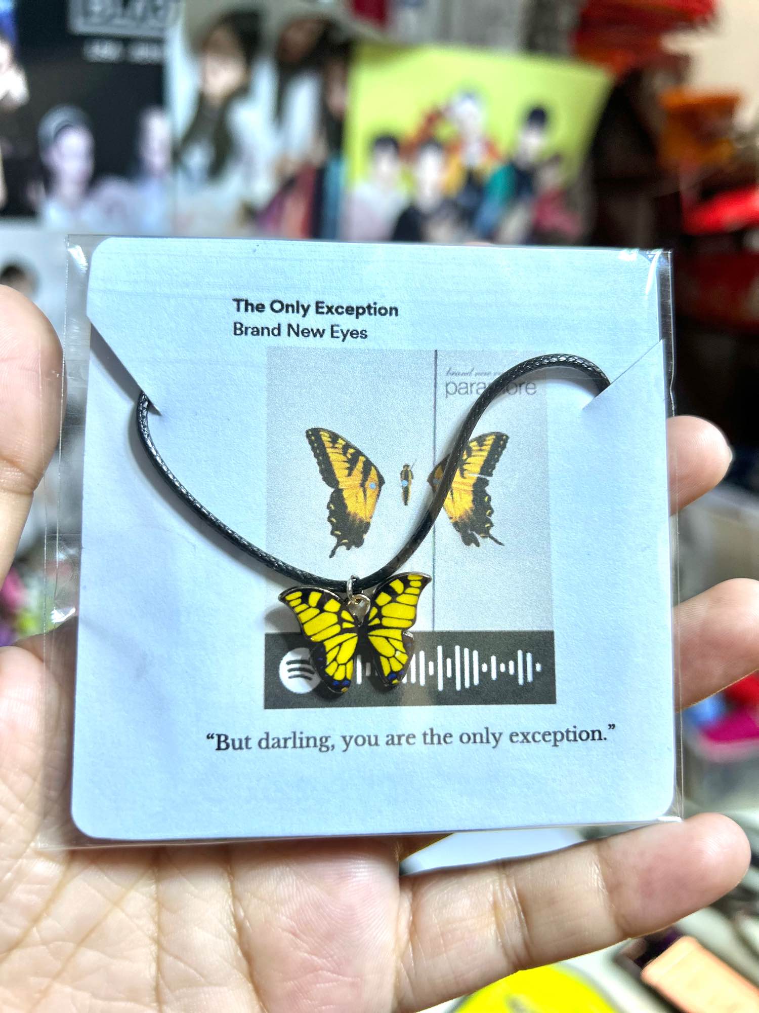 PARAMORE inpired Necklace (The Only Exception) Butterfly Necklace