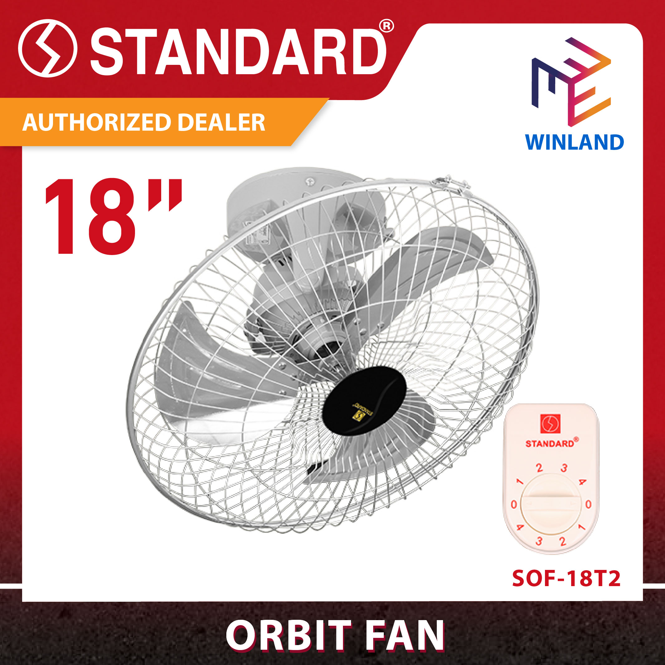 Winland 18" Electric Orbit Ceiling Fan