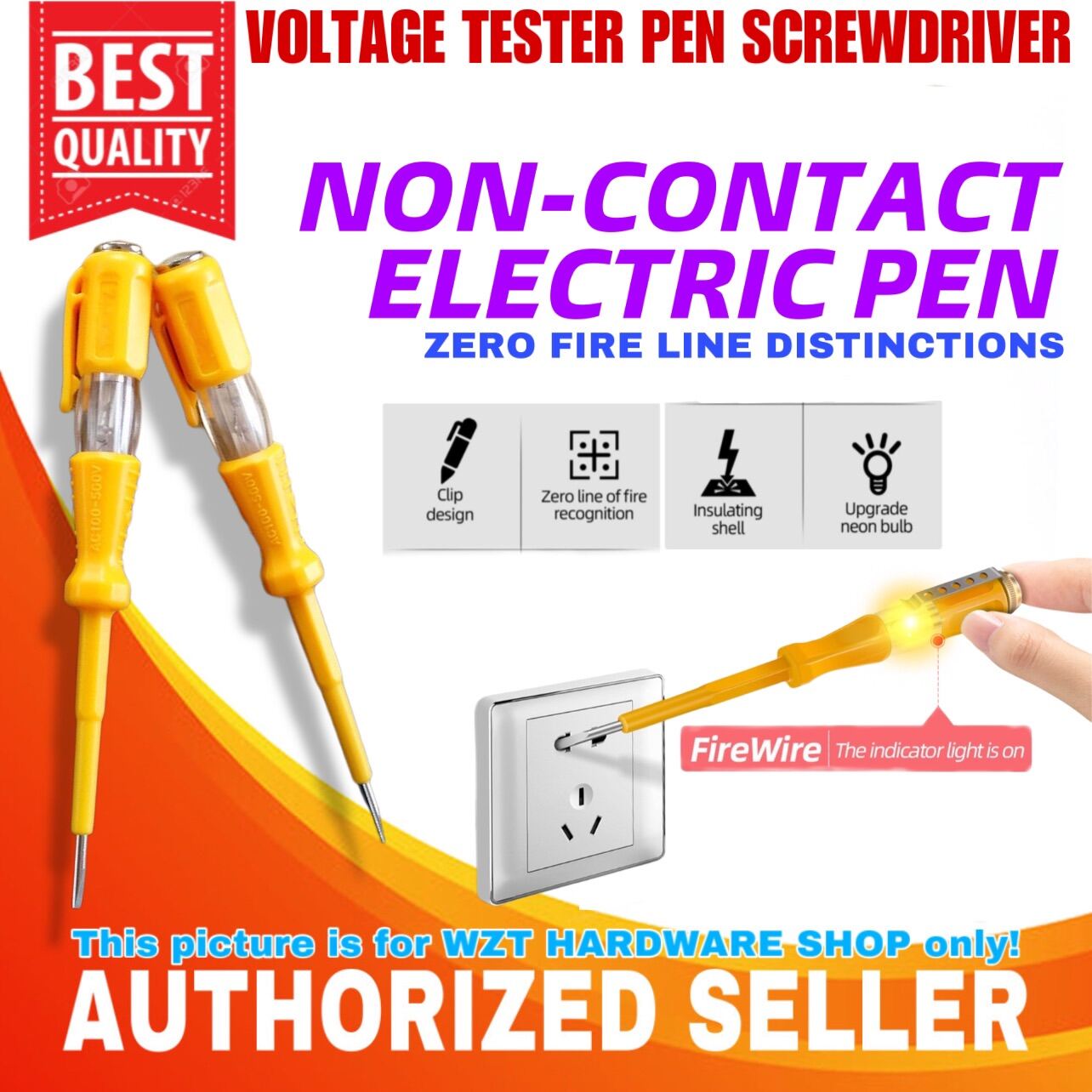 VOLTAGE TESTER SCREWDRIVER PEN WITH LED ( 100v 500v ) Lazada PH