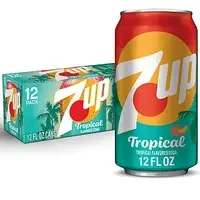 7Up Tropical Flavored Soda 12 x 12oz