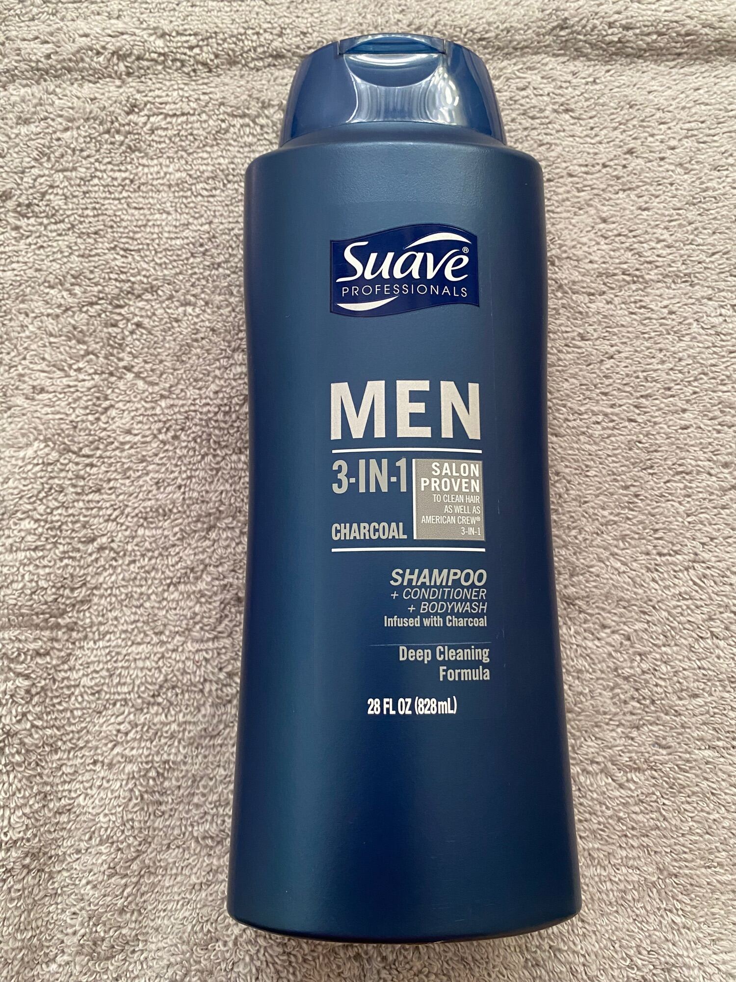 Suave Men Charcoal 3in1 Shampoo, Conditioner and Body Wash, 28oz