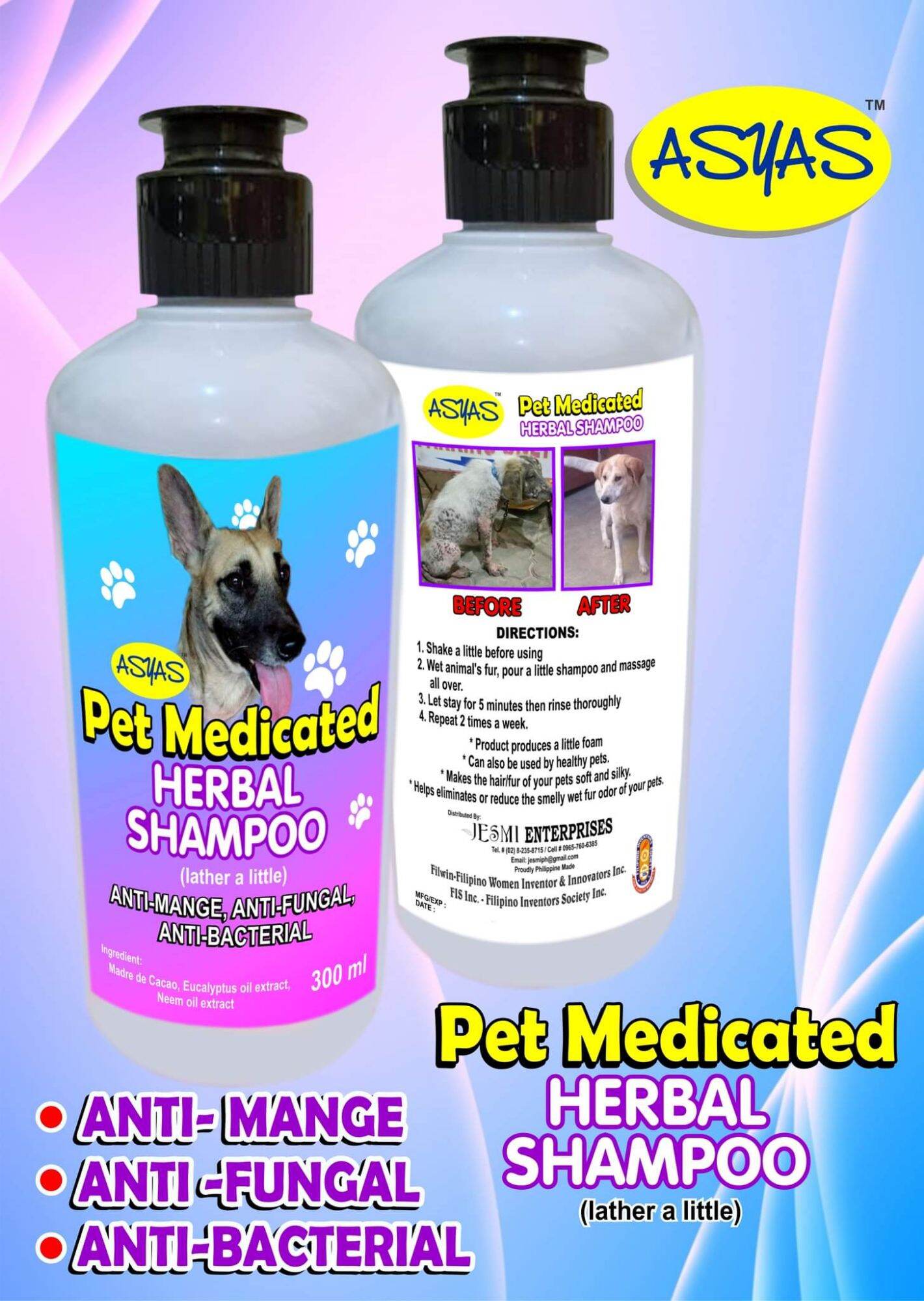 Asyas Pet Medicated Herbal Shampoo | Lazada PH