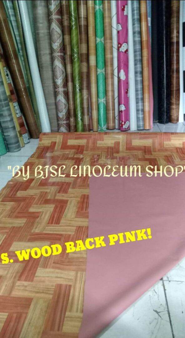 LINOLEUM RUBBERISED (PINK, BLUE BACK, AND DIRTY WHITE PER YARDS