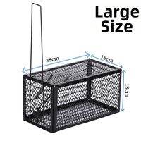 QIUZHISE | Automatic Mouse Trap One Way Entrance Foldable Large Handle Iron Net Cage for Home Use Rust Resistant Easy to Install Rodent Control