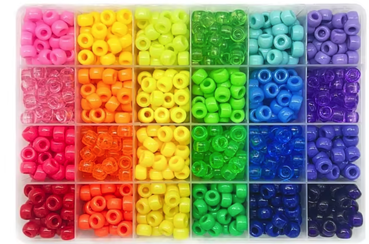 Bracelet Making Kit Friendship Bracelet Kandi Pony Beads Hair Beads with Letter Beads Jewelry DIY Crafts For Gift