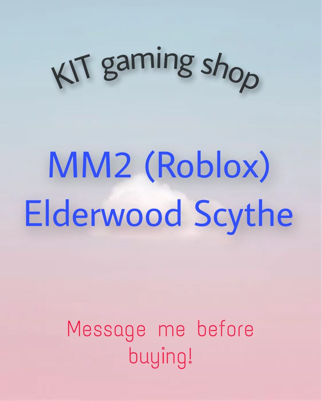 Mm2 elderwood scythe for robux, Video Gaming, Video Games, Others on  Carousell