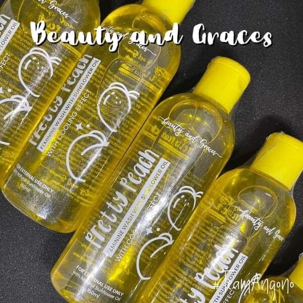 Pretty peach feminine wash with sunflower oil