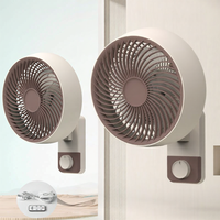 MOMIAN | Small Wall Mount Oscillating Fan for Kitchen and Bathroom