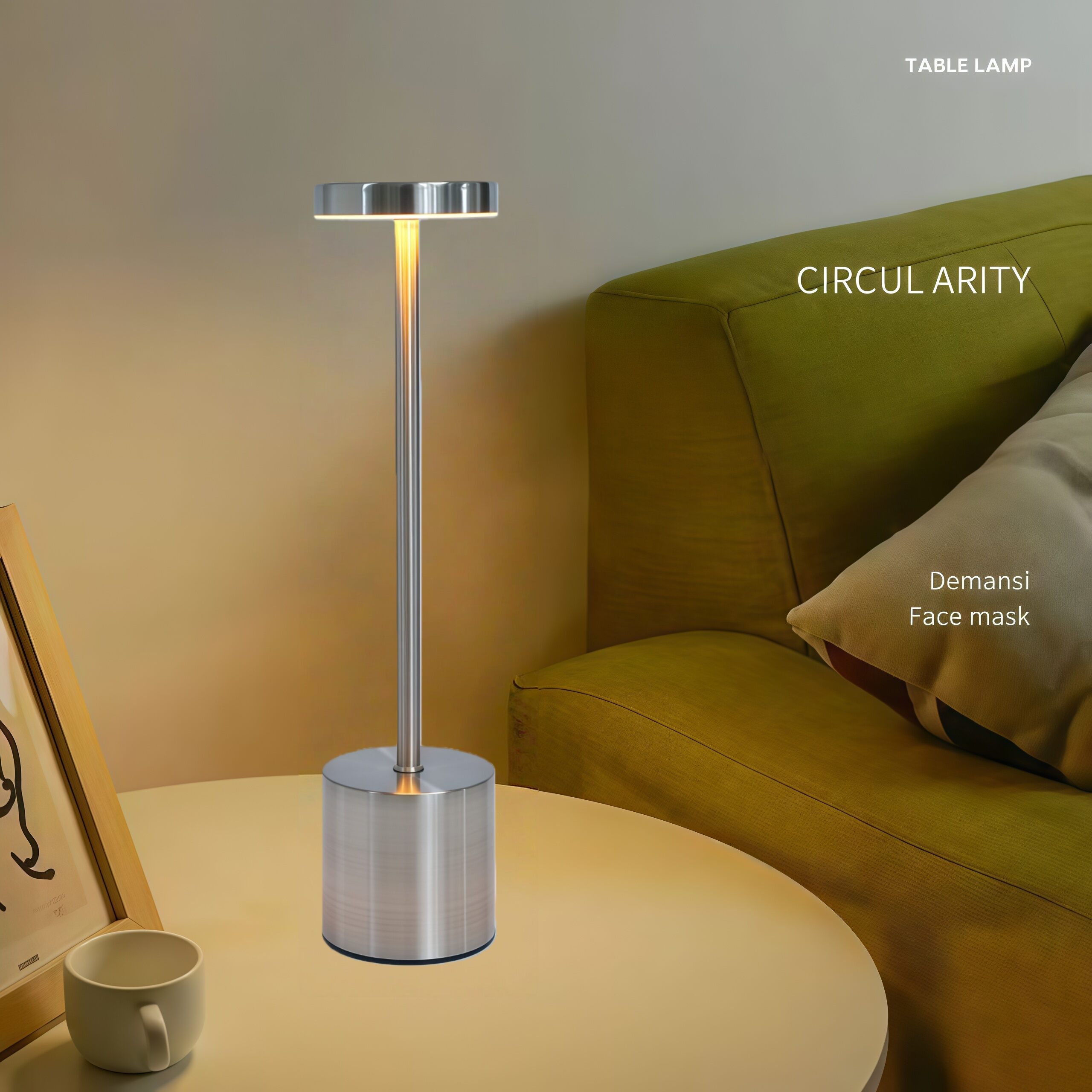 AIMO 【buy 1 take 1】3 Colors Rechargeable Led Table Lamp bar Lamp Dimmable lamp Touch Control Table Lamp Atmosphere Lights