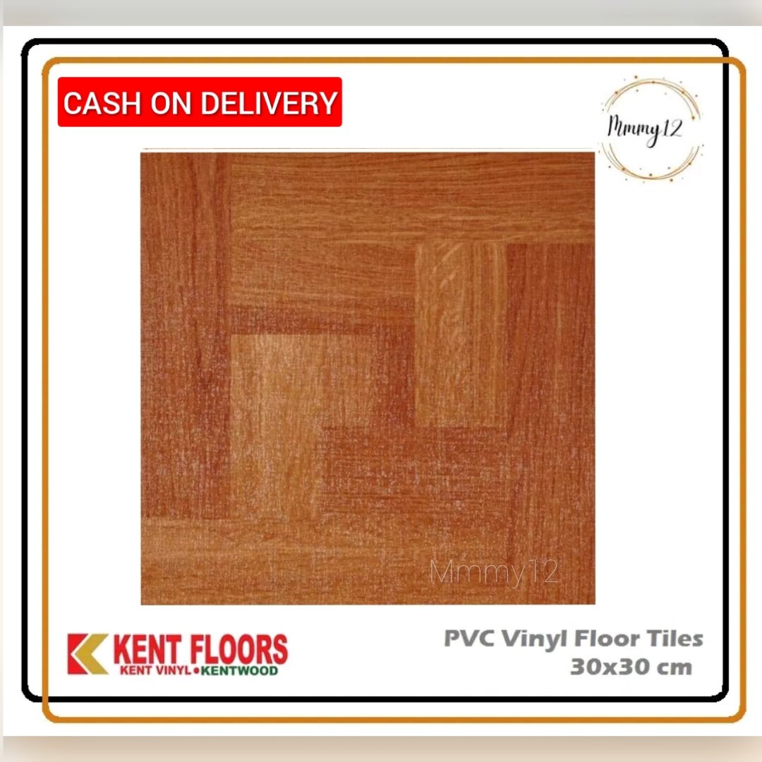 Kent Vinyl Floor Tiles Wood design 30x30 1.3mm | Lazada PH