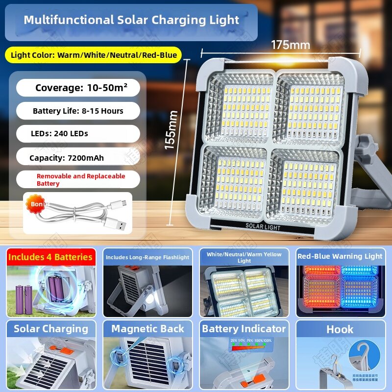 BOOMING LIGHTING | Solar No Plug Required High Spectrum Mimic Sun Plant Growth Light