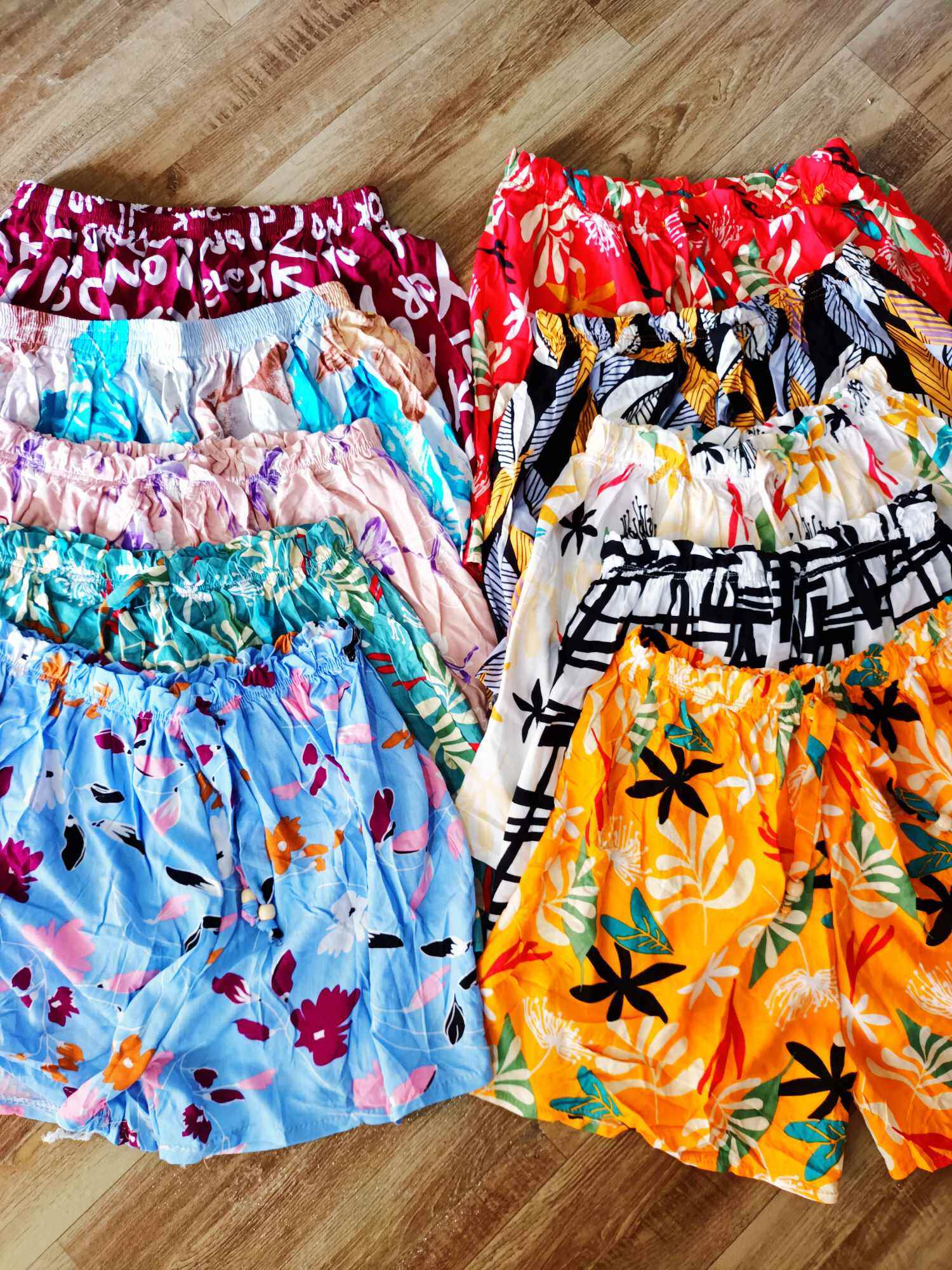 HIGH WAIST CHALLIS COMFY SHORTS (PAMBAHAY SHORTS FREE SIZE UP TO