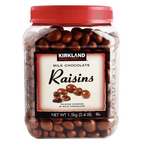 Kirkland Signature Milk Chocolate Covered Raisins 1.5kg/Milk Chocolate