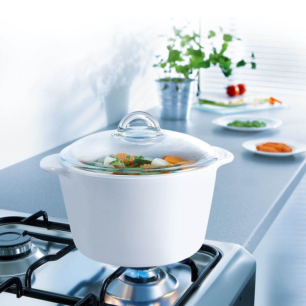 New Luminarc 3L Vitro Cooking Direct to fire gas or stove microwave