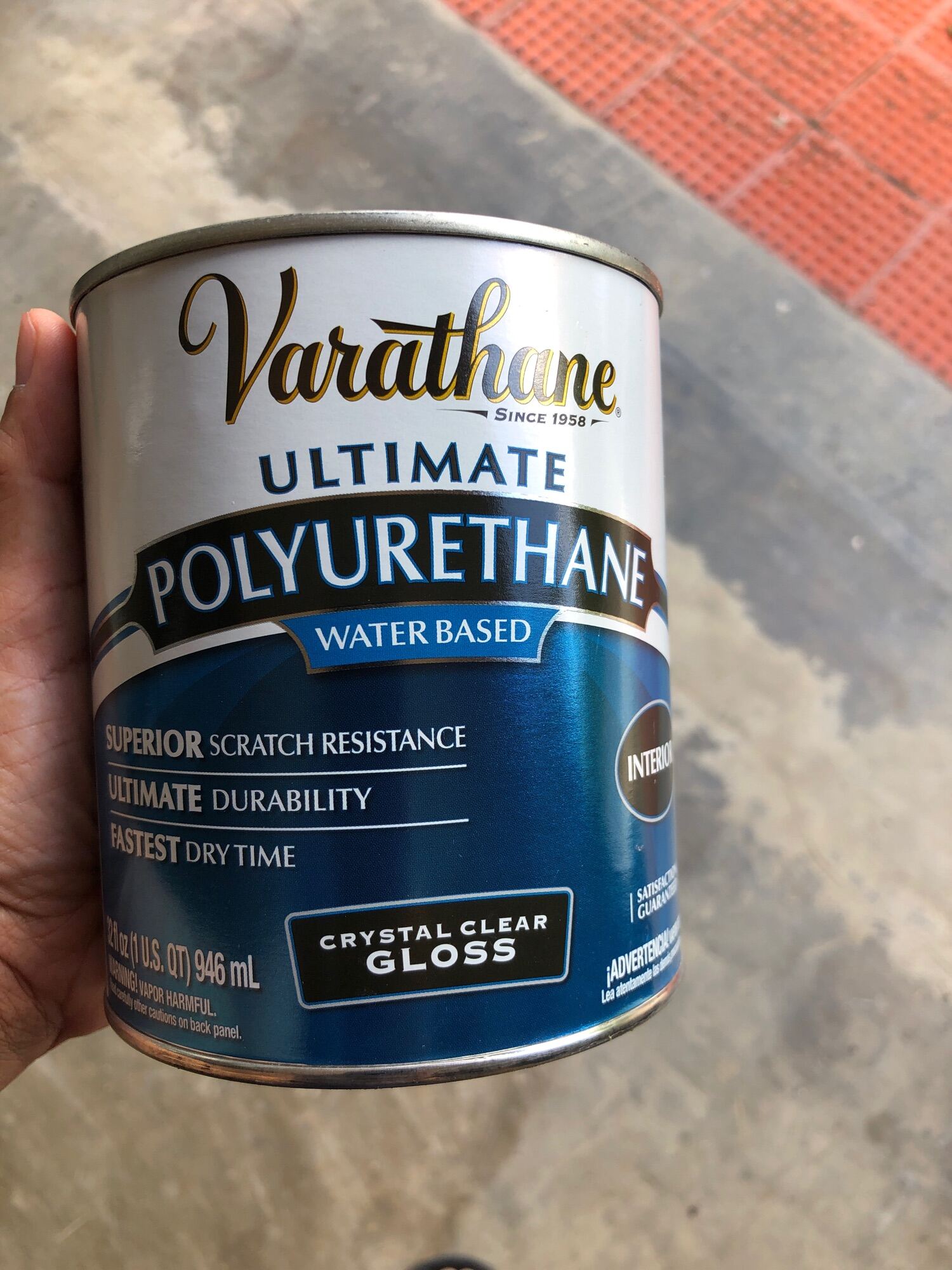 Varathane 1 Qt. Clear Gloss Water-Based Interior Polyurethane