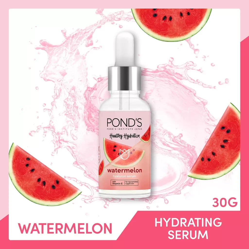 pond's healthy hydration watermelon hyaluron serum 30g