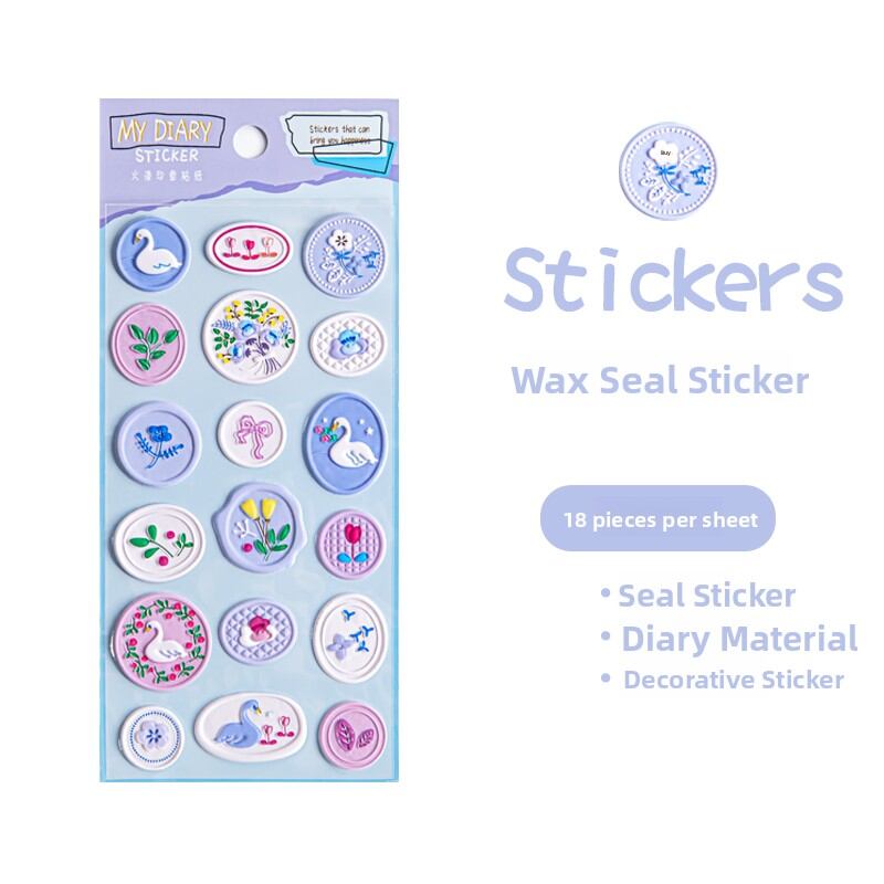 ZEEGO | Cute 3D Carton Girl Decorative Stickers DIY Self-Adhesive