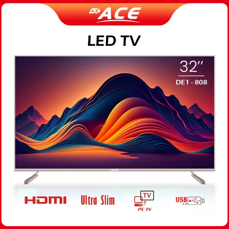 ACE 32" Ultra-Slim Frameless HD LED TV Flat Screen