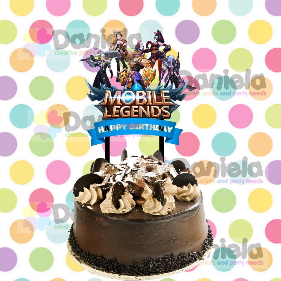 READY STOCK Happy Birthday Cake Topper Mobile Legends Decoration Set Party  Accessories Banner Hiasan Kek Design 1 | Shopee Malaysia