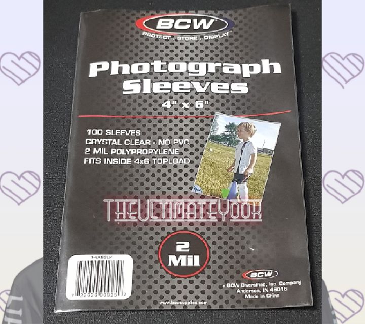 100 BCW 4x6 Photo Sleeves