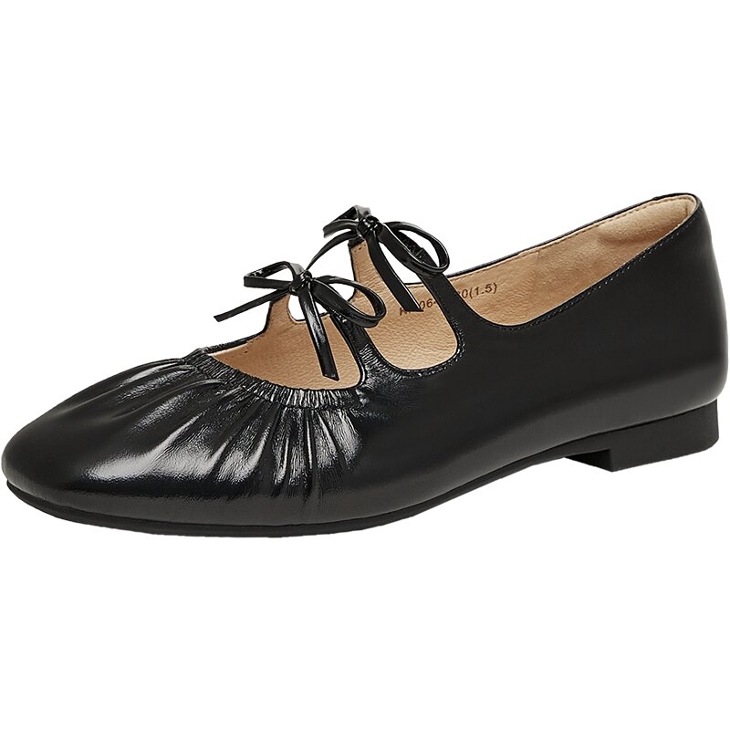 Teenmix | Retro Flat Silver Mary Jane Leather Shoes Presyo 4,380 Piso*Libreng Shipping