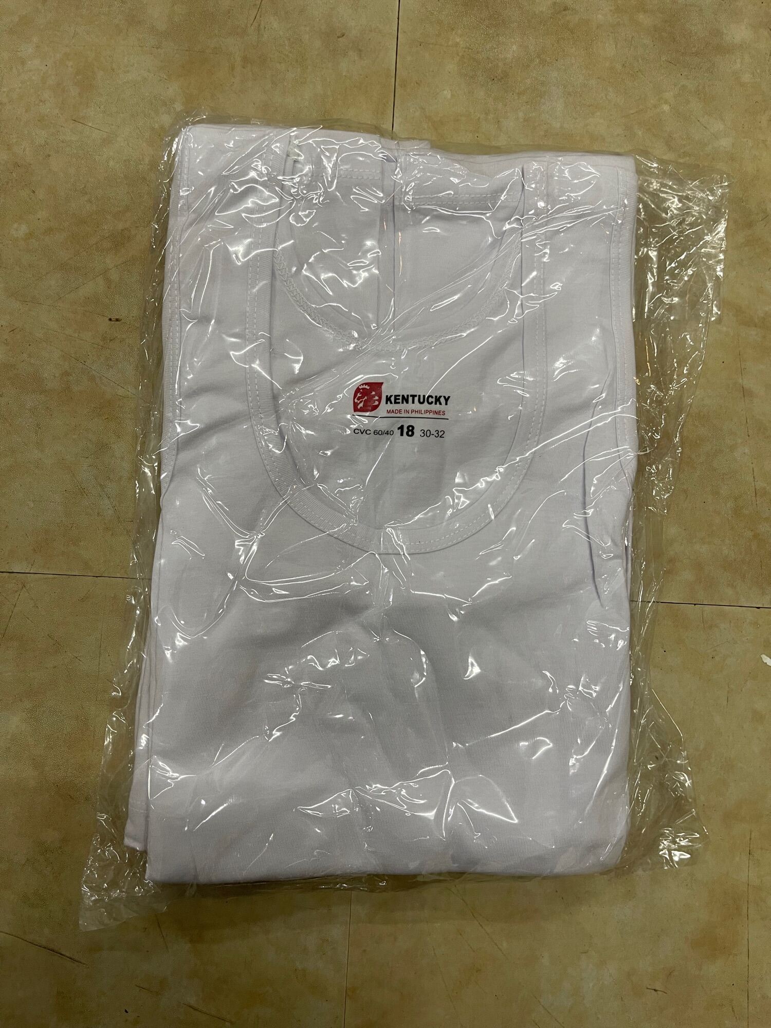 Legit Kentucky White Sando for kids size soft cotton can be wore inside and outside. 