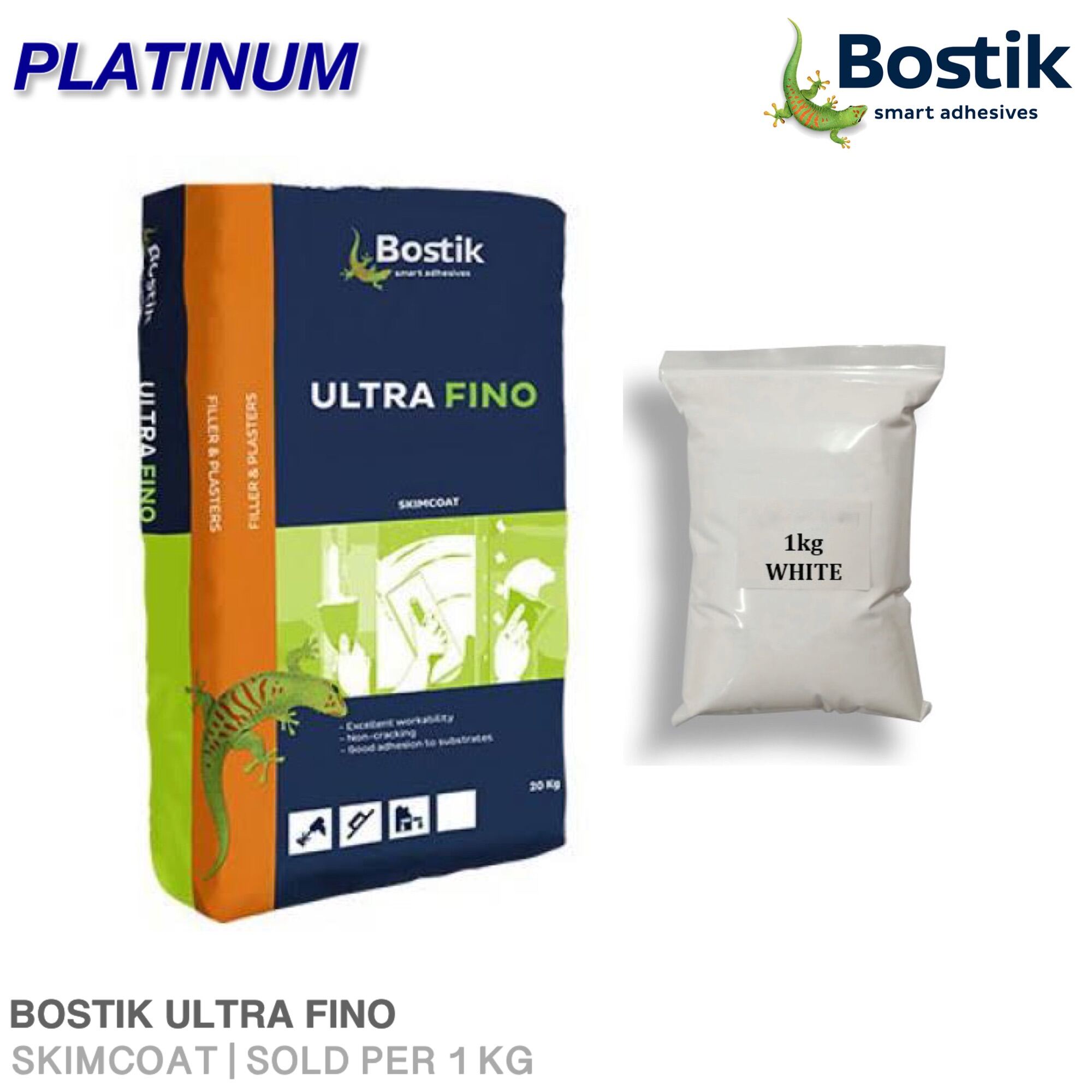 Per Kilo BOSTIK Ultra Fino Skim Coat White Sold Per 1 KG Lazada PH