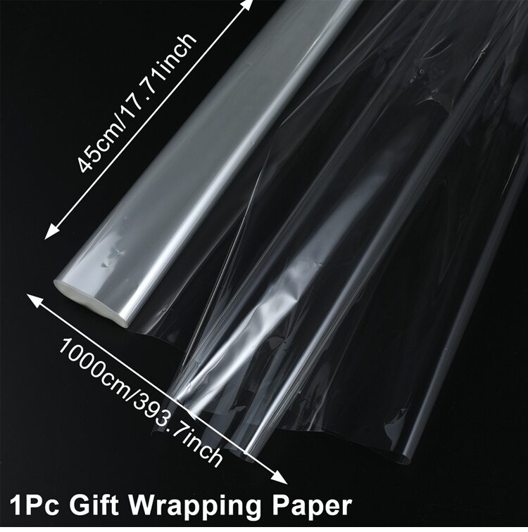Cellophane Wrap Roll Clear Paper Wrapping Gift Transparent Basket Bags Cello Rolls Flower Baskets Packing Supplies Diy Craft