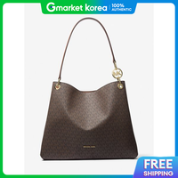 Michael Kors | Retail 050000 Won Christina Large Logo Canvas Triple Gusset Shoulder Tote 35T5G8We6B200