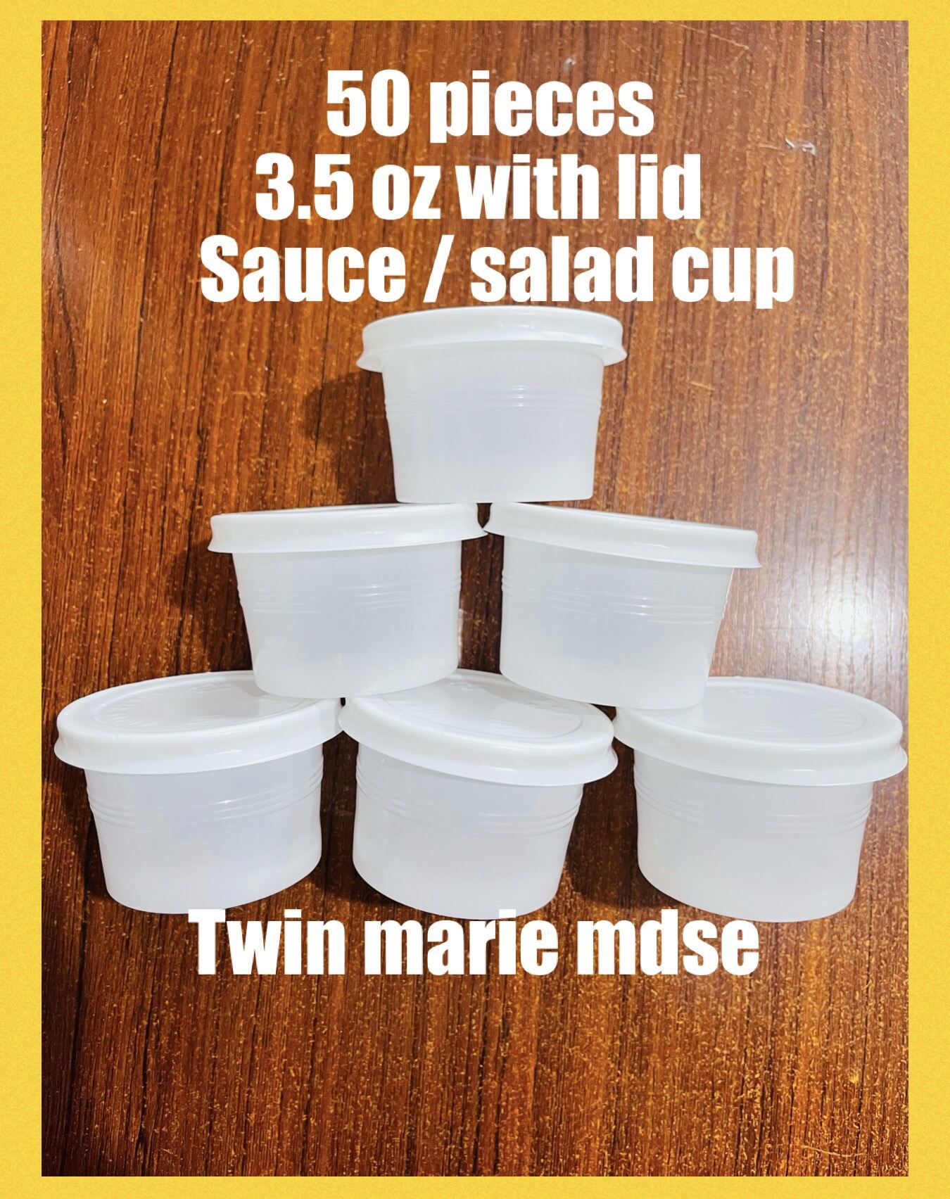 Salad Cup with lid 3.5 oz. 50 Pieces