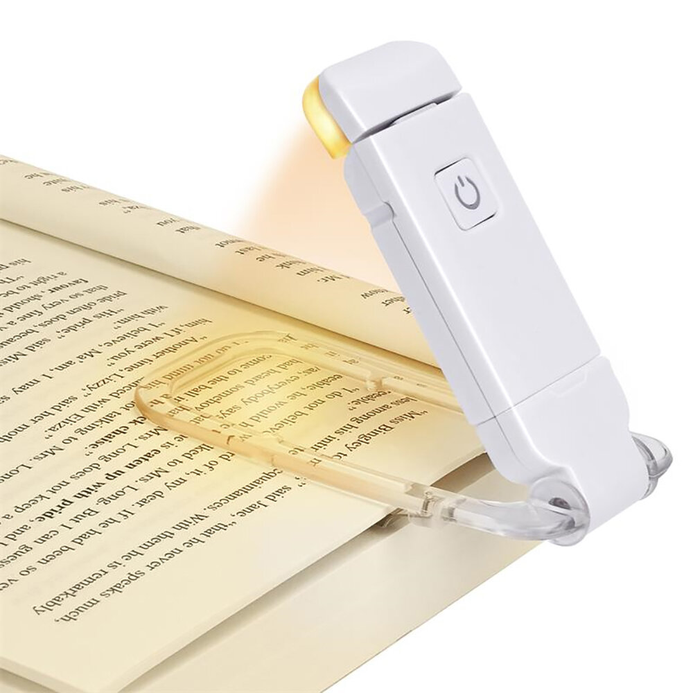 Mini LED Book Light Usb Rechargeable Clip Reading Light Flexible Reading Lamp with Professional EyeCare Lightweight Table Light